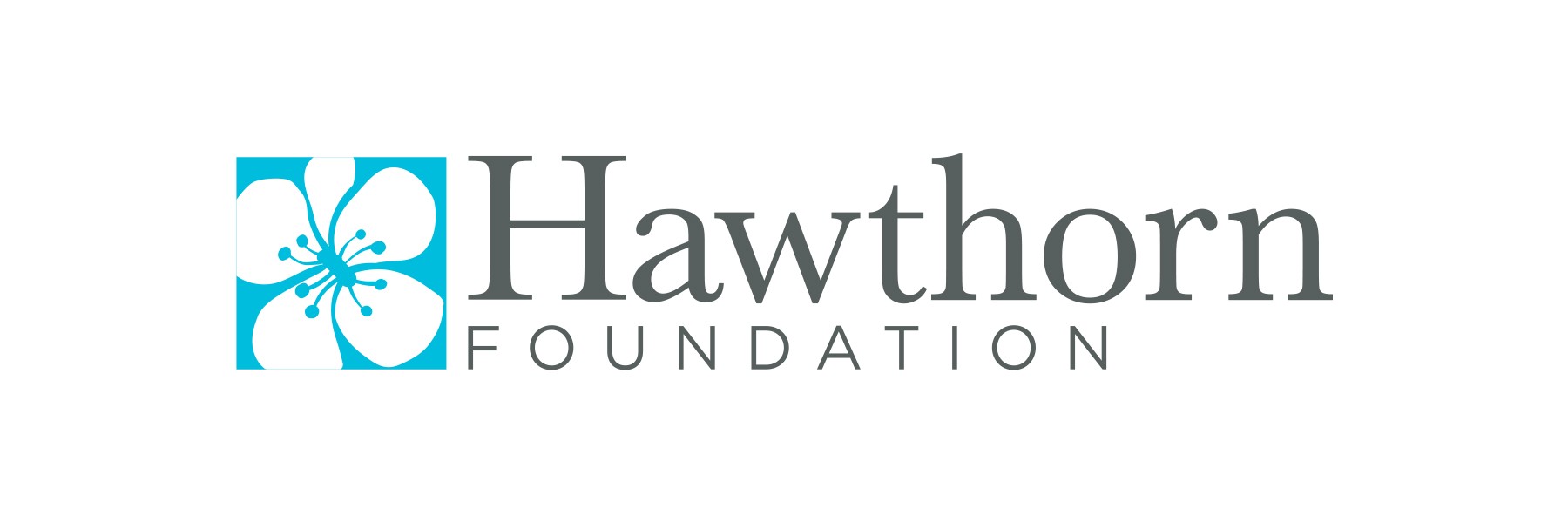 Hawthorn Foundation logo featuring a flower design.
